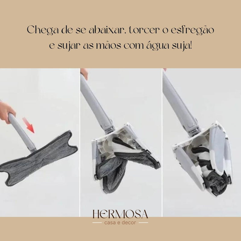 Mop de Limpeza com Torcedor de Pano Automático - Easy Clean Mop