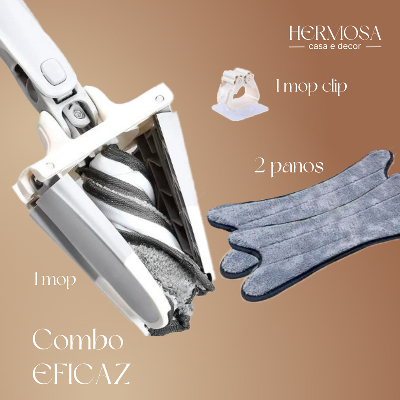 Mop de Limpeza com Torcedor de Pano Automático - Easy Clean Mop