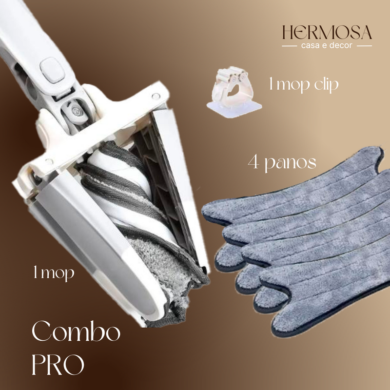 Mop de Limpeza com Torcedor de Pano Automático - Easy Clean Mop