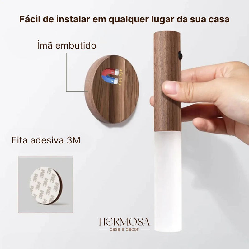 Luminária de Parede Sem Fio 3 em 1 com Sensor Inteligente - LumiSense